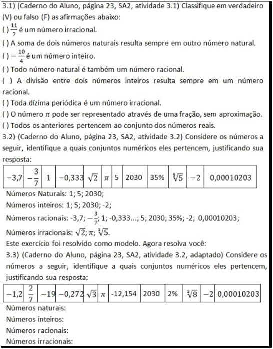 SD 02 - MATEMATICA 9 ANO v2 PDF, PDF, Exponenciação
